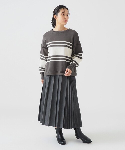 B:MING by BEAMS(ビーミングバイビームス)の「リライズ フィッシュマン ニット(ニット/セーター・レディース・グレー/ホワイト系その他5/ネイビー・ONE SIZE)」の13枚目の写真