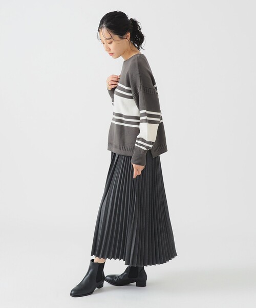 B:MING by BEAMS(ビーミングバイビームス)の「リライズ フィッシュマン ニット(ニット/セーター・レディース・グレー/ホワイト系その他5/ネイビー・ONE SIZE)」の14枚目の写真