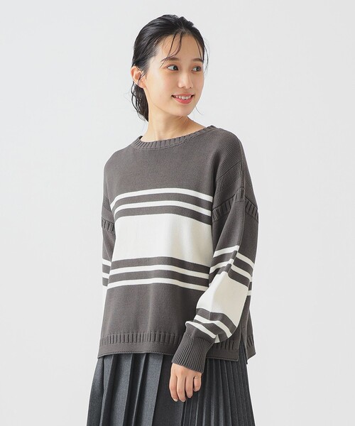 B:MING by BEAMS(ビーミングバイビームス)の「リライズ フィッシュマン ニット(ニット/セーター・レディース・グレー/ホワイト系その他5/ネイビー・ONE SIZE)」の16枚目の写真