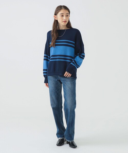 B:MING by BEAMS(ビーミングバイビームス)の「リライズ フィッシュマン ニット(ニット/セーター・レディース・グレー/ホワイト系その他5/ネイビー・ONE SIZE)」の20枚目の写真