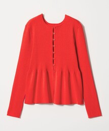 【WEB限定 Wardrobe DAILY MINIMAL】ペプラム2WAY リブニットプルオーバー ウォッシャブル