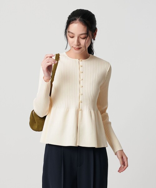 sugar yuu ディメンションニット ネイビー ペプラムニット SUGAR by yuu