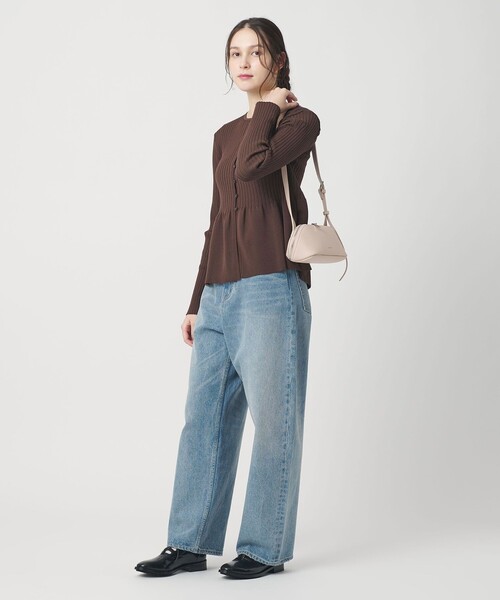 WEB限定 Wardrobe DAILY MINIMAL】ペプラム2WAY リブニットプル