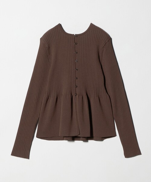 BEAUTY&YOUTH UNITED ARROWS（ビューティーアンドユースユナイテッドアローズ）の「【WEB限定 Wardrobe DAILY MINIMAL】ペプラム2WAY リブニットプルオーバー ウォッシャブル（ニット/セーター・レディース・オフホワイト/ブラック/ダークグレー/ダークブラウン・FREE）」の11枚目の写真