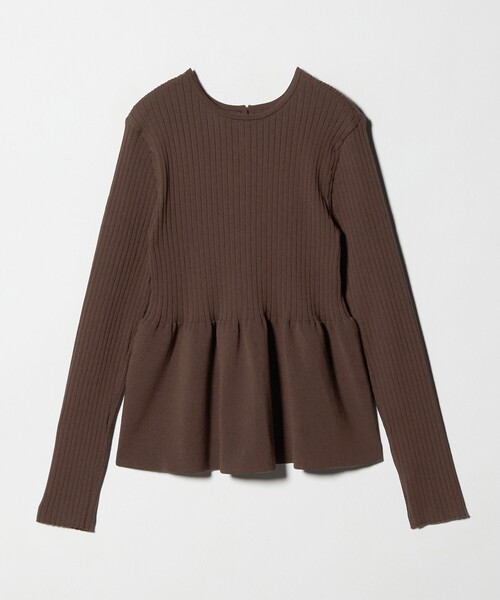 WEB限定 Wardrobe DAILY MINIMAL】ペプラム2WAY リブニットプル