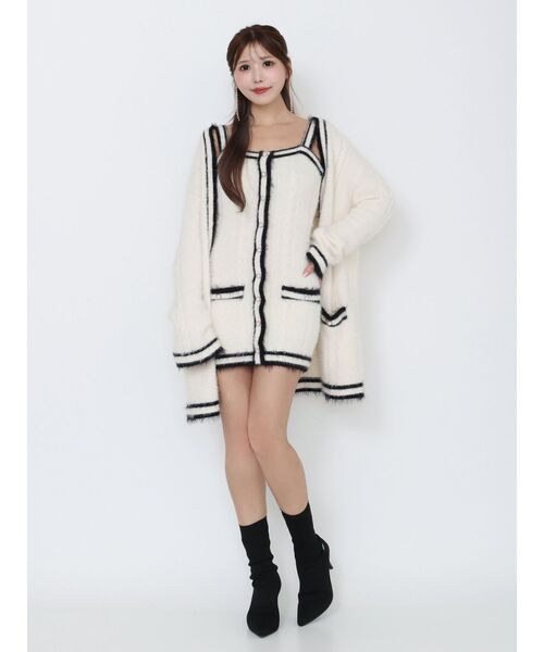 セール】バイカラーアンサンブルニットワンピース（ワンピース