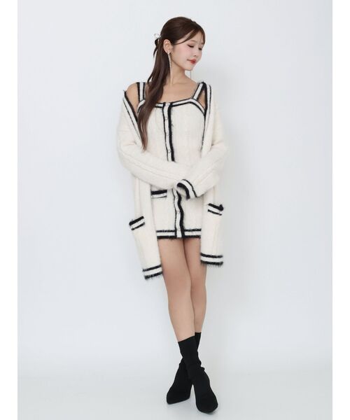 EATME（イートミー）の「バイカラーアンサンブルニットワンピース（ワンピース・レディース・ネイビー/オフホワイト/グレー・FREE）」の14枚目の写真