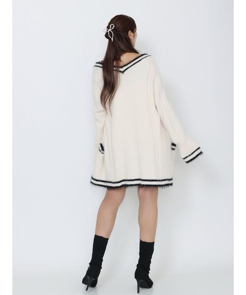 セール】バイカラーアンサンブルニットワンピース（ワンピース