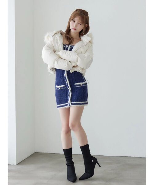 セール】バイカラーアンサンブルニットワンピース（ワンピース