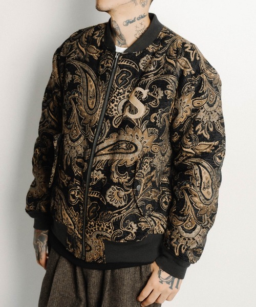 Subciety(サブサエティ)の「Gobelin flight blouson(ブルゾン・メンズ・アイボリー/ブラック・LARGE/MEDIUM/SMALL/X-LARGE)」の11枚目の写真