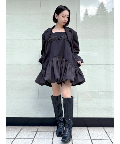 SORIN（ソリン　）の「Wide Balloon Jacket/ワイドバルーンジャケット（テーラードジャケット・レディース・ブラック/グレー・38）」の12枚目の写真