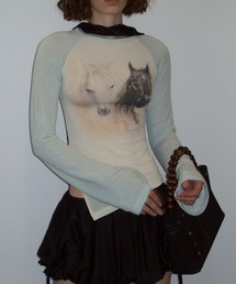 SCULPTOR()Howdy Raglan Tee(TVc/Jbg\[)