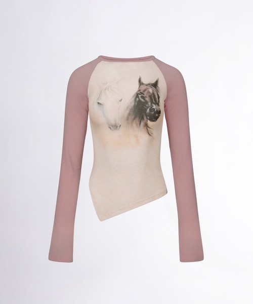 SCULPTOR(スカルプター)の「Howdy Raglan Tee(Tシャツ/カットソー・レディース・アイボリー/ピンク・SMALL/MEDIUM)」の7枚目の写真