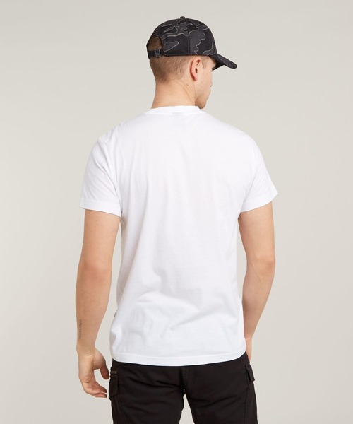 G-STAR（ジースター）の「Originals Underground T-Shirt/ブランドロゴグラフィックプリントTシャツ（Tシャツ/カットソー・メンズ・ホワイト/ダークブラック・LARGE/MEDIUM/SMALL/X-LARGE）」の4枚目の写真