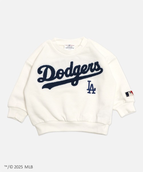 MLB(メジャーリーグベースボール)の「〈MLB〉ワイドシルエット サガラ刺繍ロゴ 裏毛トレーナー(スウェット・キッズ・ブラック/ブラウン/ホワイト・90cm/110cm/100cm/120cm/130cm/140cm/150cm/160cm)」の4枚目の写真