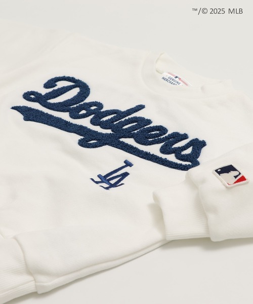 MLB(メジャーリーグベースボール)の「〈MLB〉ワイドシルエット サガラ刺繍ロゴ 裏毛トレーナー(スウェット・キッズ・ブラック/ブラウン/ホワイト・90cm/110cm/100cm/120cm/130cm/140cm/150cm/160cm)」の12枚目の写真