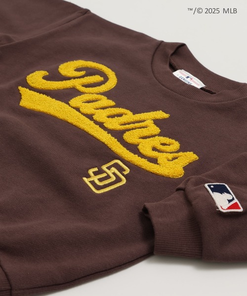 MLB〉ワイドシルエット サガラ刺繍ロゴ 裏毛トレーナー（スウェット