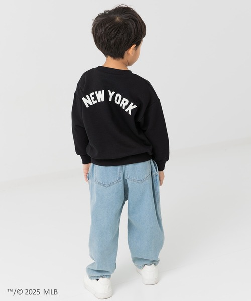 MLB(メジャーリーグベースボール)の「〈MLB〉ワイドシルエット サガラ刺繍ロゴ 裏毛トレーナー(スウェット・キッズ・ブラック/ブラウン/ホワイト・90cm/110cm/100cm/120cm/130cm/140cm/150cm/160cm)」の19枚目の写真
