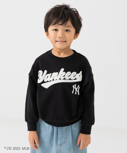MLB(メジャーリーグベースボール)の「〈MLB〉ワイドシルエット サガラ刺繍ロゴ 裏毛トレーナー(スウェット・キッズ・ブラック/ブラウン/ホワイト・90cm/110cm/100cm/120cm/130cm/140cm/150cm/160cm)」の20枚目の写真