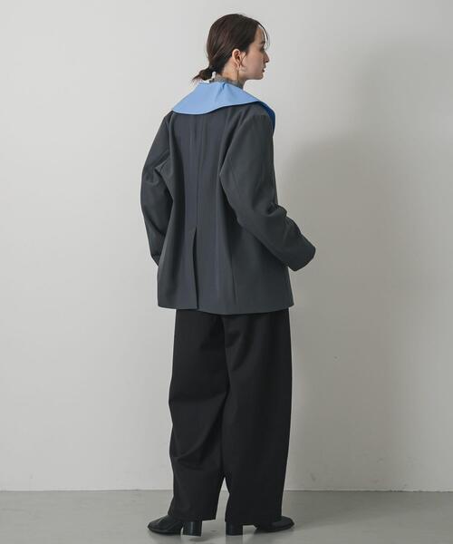 SENSE OF PLACE by URBAN RESEARCH(センスオブプレイスバイアーバンリサーチ)の「2WAYルーズジャケット(その他アウター・レディース・ブラウン/ブラック/チャコールグレー・ONE)」の13枚目の写真