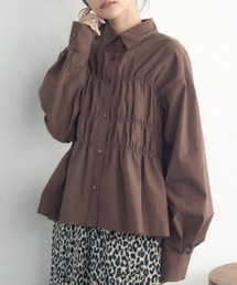 RETRO GIRL | シャーリングペプラムSH(シャツ/ブラウス)