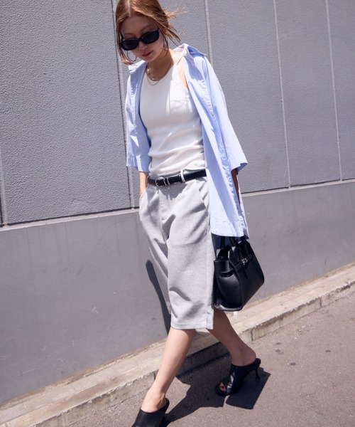 HANNE（アン）の「スリットヘムカプリパンツ（その他パンツ・レディース・グレー/ブラック・SMALL/MEDIUM）」の8枚目の写真