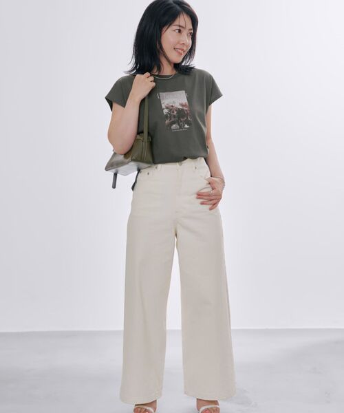 COHINA（コヒナ）の「COHINA DENIM カラーフレアワイド 【低身長・小柄女性】（チノパンツ・レディース・ホワイト/ベージュ・XXS/XXXS/XS-Short/XS-Regular/S-Short/S-Regular/M-Short/M-Regular）」の13枚目の写真