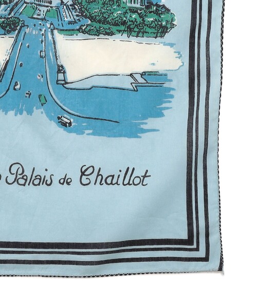 BINDU（ビンドゥー）の「BINDU:PARIS スカーフ（バンダナ/スカーフ・レディース・ライトブルー/アイボリー・ONE SIZE）」の3枚目の写真