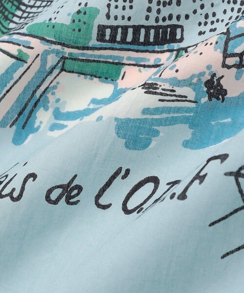 BINDU（ビンドゥー）の「BINDU:PARIS スカーフ（バンダナ/スカーフ・レディース・ライトブルー/アイボリー・ONE SIZE）」の4枚目の写真