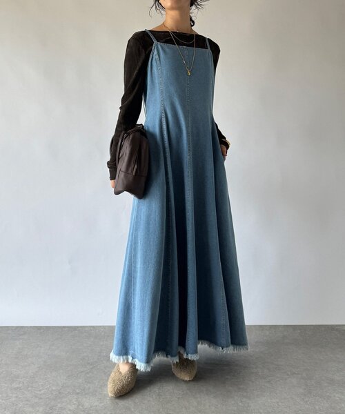 新品　RIVE DROITE デニムキャミワンピース RIVE DROITE】デニムキャミワンピース | OUTLET(アウトレット