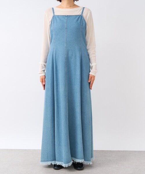 RIVE DROITE（リヴドロワ）の「【ハンサムな印象に】デニムキャミワンピース（ワンピース・レディース・サックスブルー・36/38）」の19枚目の写真