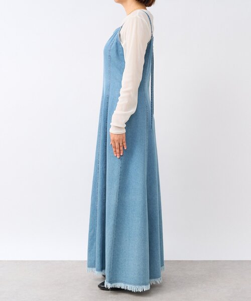 RIVE DROITE（リヴドロワ）の「【ハンサムな印象に】デニムキャミワンピース（ワンピース・レディース・サックスブルー・36/38）」の5枚目の写真