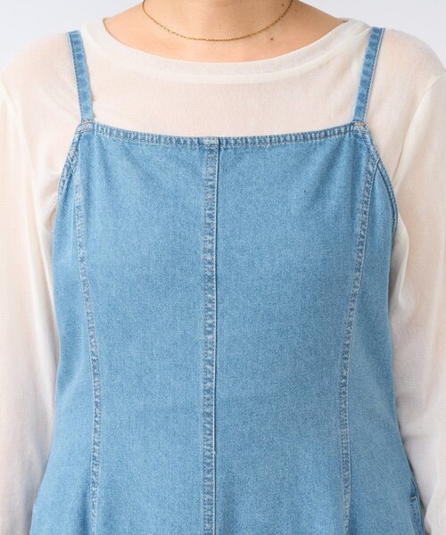 RIVE DROITE（リヴドロワ）の「【ハンサムな印象に】デニムキャミワンピース（ワンピース・レディース・サックスブルー・36/38）」の9枚目の写真