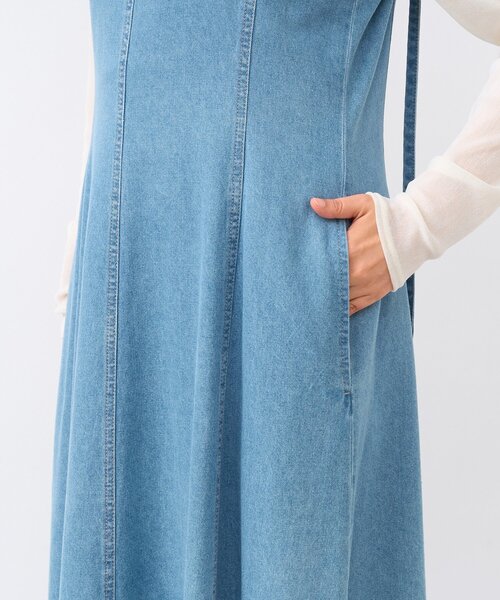 RIVE DROITE（リヴドロワ）の「【ハンサムな印象に】デニムキャミワンピース（ワンピース・レディース・サックスブルー・36/38）」の12枚目の写真