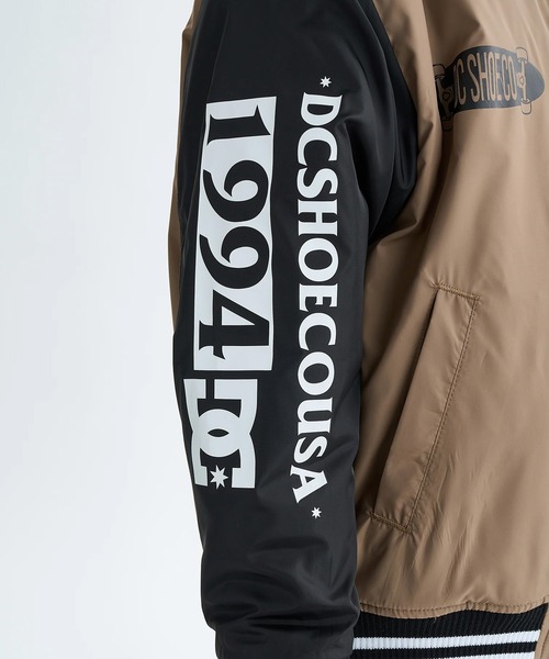 DC（ディーシー）の「DC/ディーシー アウター スタジャン キッズ スタジアム ジャケット 中綿 25 KD VARSITY JACKET YJK254505（スタジャン・キッズ・ベージュ/ブラック・130cm/140cm/150cm/160cm）」の20枚目の写真