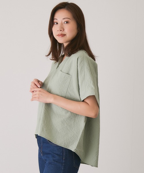 Jayro(ジャイロ)の「ソフトワッシャーブラウス(シャツ/ブラウス・レディース・ブラック/ベージュ/グリーン系その他・38)」の20枚目の写真