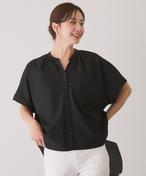 Jayro(ジャイロ)の「ソフトワッシャーブラウス(シャツ/ブラウス・レディース・ブラック/ベージュ/グリーン系その他・38)」の4枚目の写真