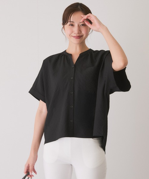 Jayro(ジャイロ)の「ソフトワッシャーブラウス(シャツ/ブラウス・レディース・ブラック/ベージュ/グリーン系その他・38)」の5枚目の写真