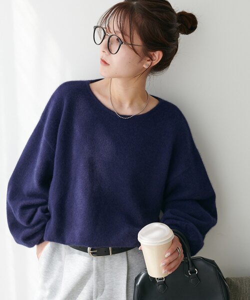 onit フォックス混ニットディープVネックプルオーバー Ron Herman - onit フォックス混ニットディープVネックプルオーバーの