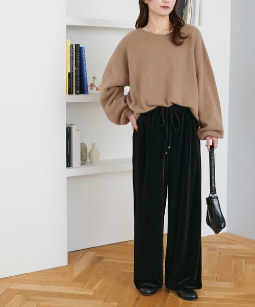 DISCOAT(ディスコート)の「【手洗い可能/優しい肌触り】フォックスブレンドVネックプルオーバー(ニット/セーター・レディース・ベージュ/ネイビー/ピンク/チャコールグレー・FREE)」の16枚目の写真