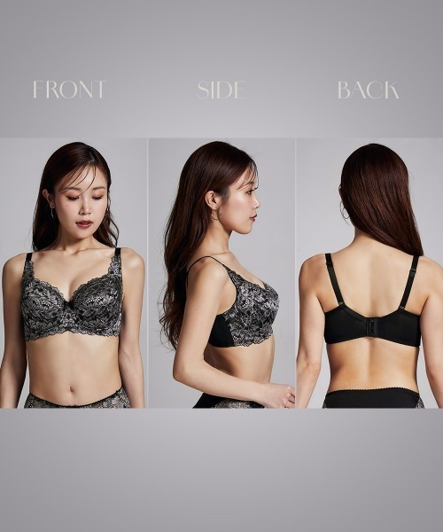 Nissen glamor(ニッセングラマー)の「【大きい胸】フルカップブラジャー カラフルパレット 脇高(G85~J90)(ブラジャー・レディース・ピンク/ブラック×グレー/ワインレッド・H85/H90/I85/I90/J85/J90/G85/G90)」の11枚目の写真