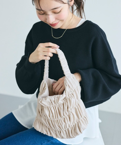 coca（coca）（コカ）の「ラメハンドバッグ（ハンドバッグ・レディース・ライトベージュ/ブラック・ONE SIZE）」の6枚目の写真