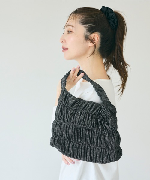 coca（coca）（コカ）の「ラメハンドバッグ（ハンドバッグ・レディース・ライトベージュ/ブラック・ONE SIZE）」の11枚目の写真