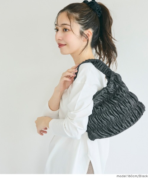 coca（coca）（コカ）の「ラメハンドバッグ（ハンドバッグ・レディース・ライトベージュ/ブラック・ONE SIZE）」の13枚目の写真