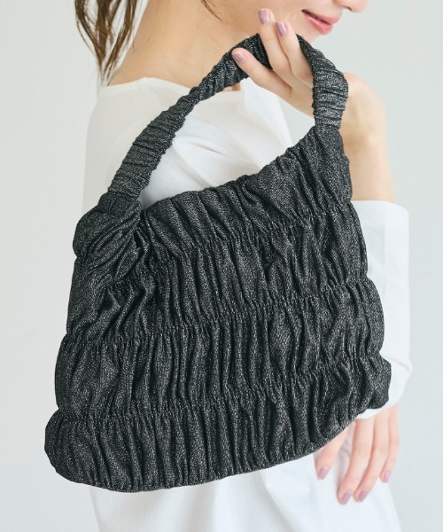 coca（coca）（コカ）の「ラメハンドバッグ（ハンドバッグ・レディース・ライトベージュ/ブラック・ONE SIZE）」の10枚目の写真