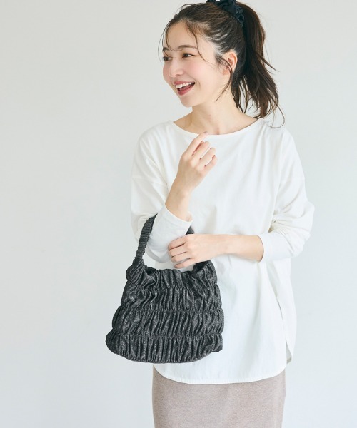 coca（coca）（コカ）の「ラメハンドバッグ（ハンドバッグ・レディース・ライトベージュ/ブラック・ONE SIZE）」の14枚目の写真