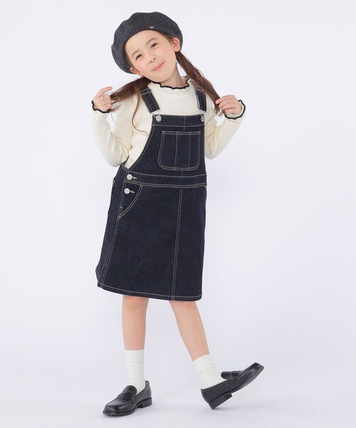 SHIPS(シップス)の「SHIPS KIDS:100~130cm /デニム オーバーオール スカート(スカート・キッズ・ネイビー・100/110/120/130)」の5枚目の写真