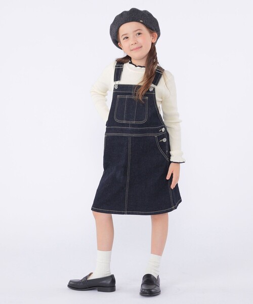 SHIPS(シップス)の「SHIPS KIDS:100~130cm /デニム オーバーオール スカート(スカート・キッズ・ネイビー・100/110/120/130)」の6枚目の写真