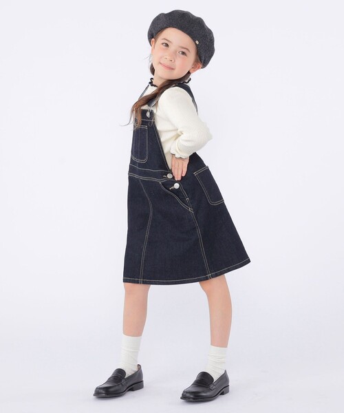 SHIPS(シップス)の「SHIPS KIDS:100~130cm /デニム オーバーオール スカート(スカート・キッズ・ネイビー・100/110/120/130)」の8枚目の写真