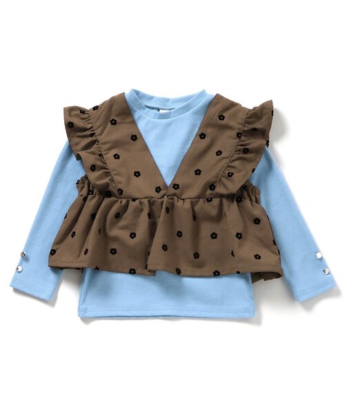 apres les cours（アプレレクール）の「【ジュニア対応】フリルビスチェ&インナー2Pセット（その他トップス・キッズ・ブラック/サックスブルー・80/90/100/110/120/130/140）」の12枚目の写真